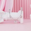 NINGAN 925 Sterling Silver Ballet Bow Safety Chain Charms Fit
