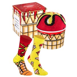 Rainbow Socks - Unisex Women Men - Ice Cup Socks for Him and Her - A Funny Gift for a Friend on Birthday - 1 Pair - 3 Variations, 1 x vanilla and cherry