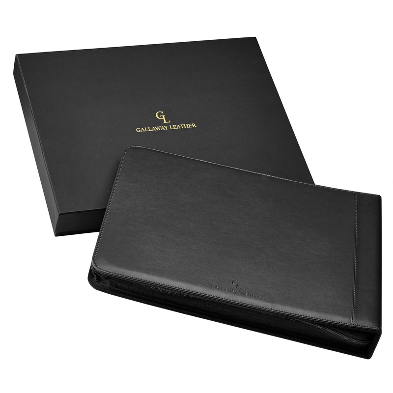 GALLAWAY LEATHER 7 Ring Checkbook Binder for Business Checks, PU