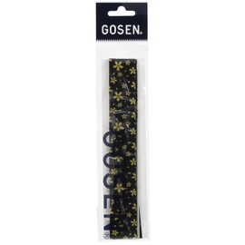 GOSEN Overgrip Japanese Pattern "Flowers" Black x Gold B815BKG