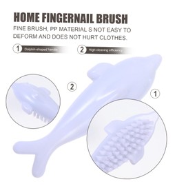 TOVINANNA 5Pcs Nail Dust Cleaning Brushes Multifunctional Fingernail Scrubbers with Comfortable Animal Design Sturdy Plastic Manicure Tools for Home Nail Care
