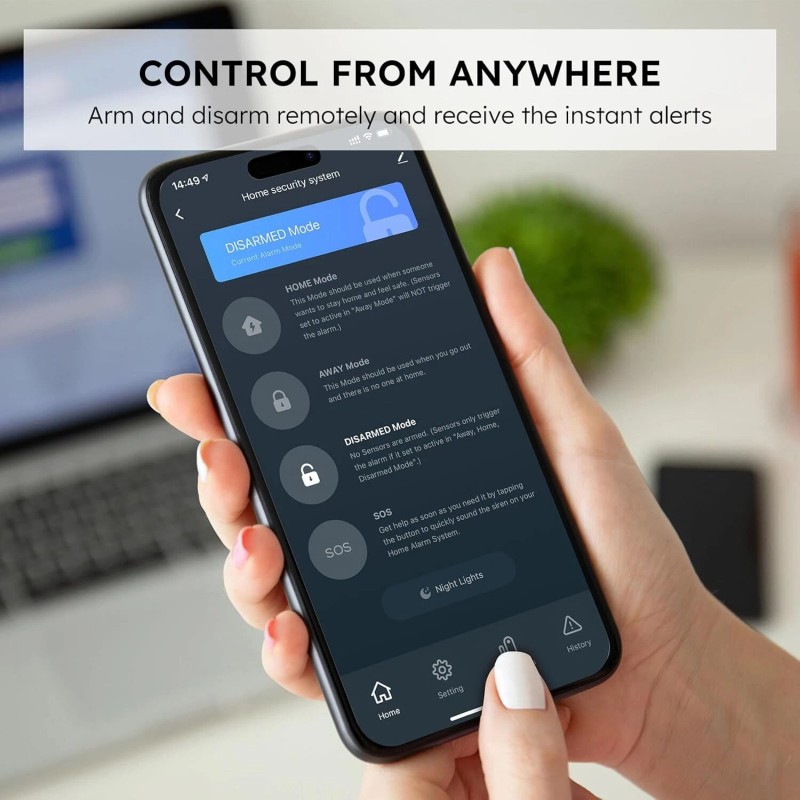 ‎tolviviov 12pcs Smart Home Alarm Security System DIY Door/Window Sensors