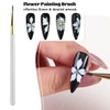 Nail Art Brushes 5PCS Ombre French Tip Plaid Flower Painting
