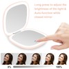 deweisn Compact Mirror, Lighted Travel Makeup Mirror with 1X/10X Magnifying