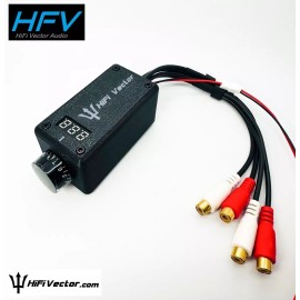 HiFi Vector Black Subwoofer amplifier RCA level Remote Bass Knob control with VOLTMETER