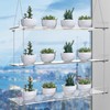 ZerzSemp 2-Pack Hanging Acrylic Plant Shelves for Windows, Each Tier