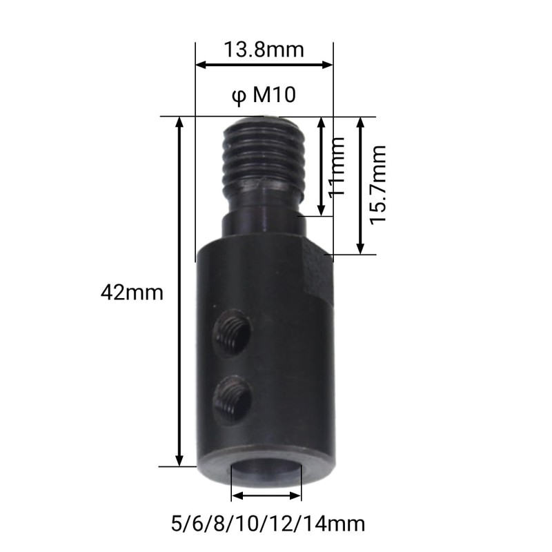 M10 Connection Rod 10 mm Steel Motor Shaft Coupling Angle