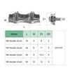 M METERXITY 20-Pack M2 Wire Rope Clips Duplex Double Bolt