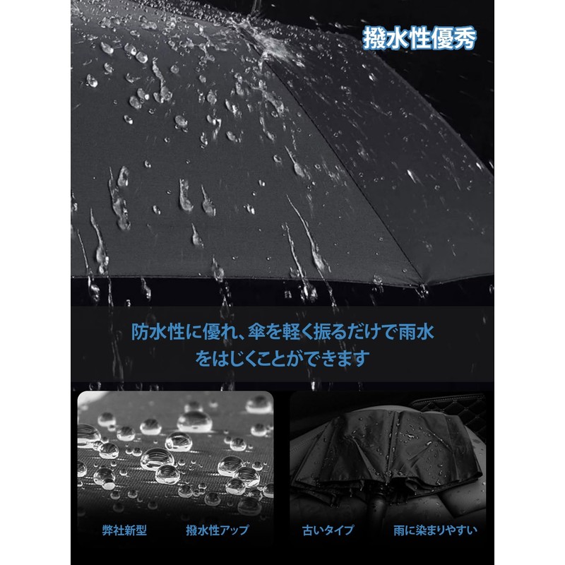 12 Ribs Reinforced Large Umbrella, Folding Umbrella, One-touch Automatic Opening/Closing