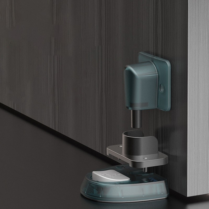 Floor Door Stopper Punch Free Windproof Ground Suction Function Quiet