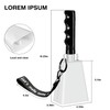 2 Pack 8 Inch Cowbell Noise Makers with Handle and