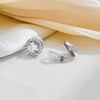 FILMOON Clip on Earrings with Round Clear Zircon for No