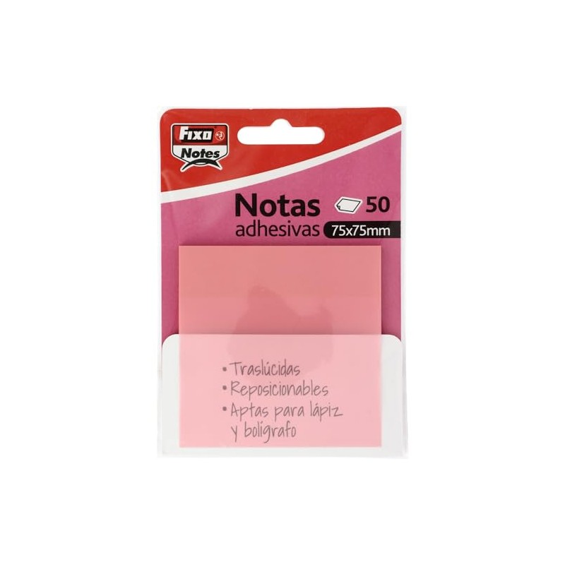 Fixo Notes | Transparent Sticky Notes | 50 Notes 75