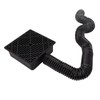 Black Gutter Downpipe Extensions, Collecting Basin, Low Profile, Downpipe Extension,