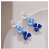 Long Flower Petal Earrings Boho Layered Floral Drop Earrings Flower