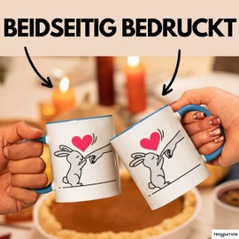 Kaninchen Hase Tierliebhaber Tasse Geschenk Lustige Geschenkidee Spruch (Blau)