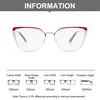 COVESATO Oversized Metal Frame Reading Glasses for Women,Fashion Cat Eye