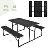 renatone Folding Picnic Table, Black