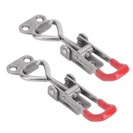 2Pcs Adjustable Toggle Clamp 304 Stainless Steel Toggle Catch Latch Hasp Clip Clamp Buckle Quick Fixture Hand Tool
