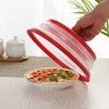 Collapsible Microwave Splatter Cover, Microwave Plate Cover With Steam Vent，BPA-Free