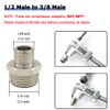 Hooshing 2PCS 1/2 to 3/8 Reducer RV Faucet Adapter Brass