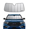 Pigenius Windshield Sunshade for Ford Explorer 2020-2025, Premium Grey Leather