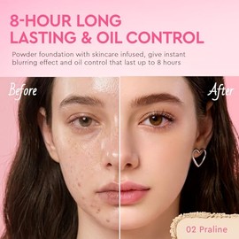 Base Polvo Cobertura Modulable Tipo Cushion Acabado Mate Squalane Vitamin Control Grasa Larga Duración Todo Piel Custard
