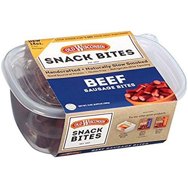 Old Wisconsin Bites Tub, Beef, 14 Ounce