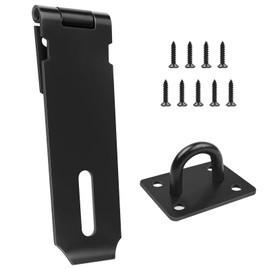 5 Inch Hasp & Staple Door Padlock Hasp, Leryati Shed Locks Padlock Latch, Shed Door Latch Door Heavy Duty Latch Hasp Lock, Stainless Steel Clasp Lock Hasp and Staple for Window Cabinet