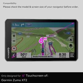 INNOSURE [2-PACK] Tempered Glass Screen Protector for Garmin Zumo XT2, Zauts MO XT2 GPS 6-Inch [Glove & Case Friendly] Anti Glare (Matte)