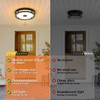 Slypadan Outdoor Motion Sensor Flush Mount LED Light, 12" Dusk