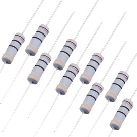sourcing map 50Pcs 10 Ohm Resistor, 2W 5% Tolerance Carbon Film Resistors, 4 Bands for DIY Electronic Projects and Experiments