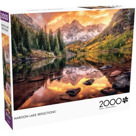 Buffalo Games - Joshua Snow - Maroon Lake Reflections - 2000 Piece Jigsaw Puzzle for Adults - Challenging Puzzle Perfect for Game Nights - Finished Size is 38.50 x 26.50