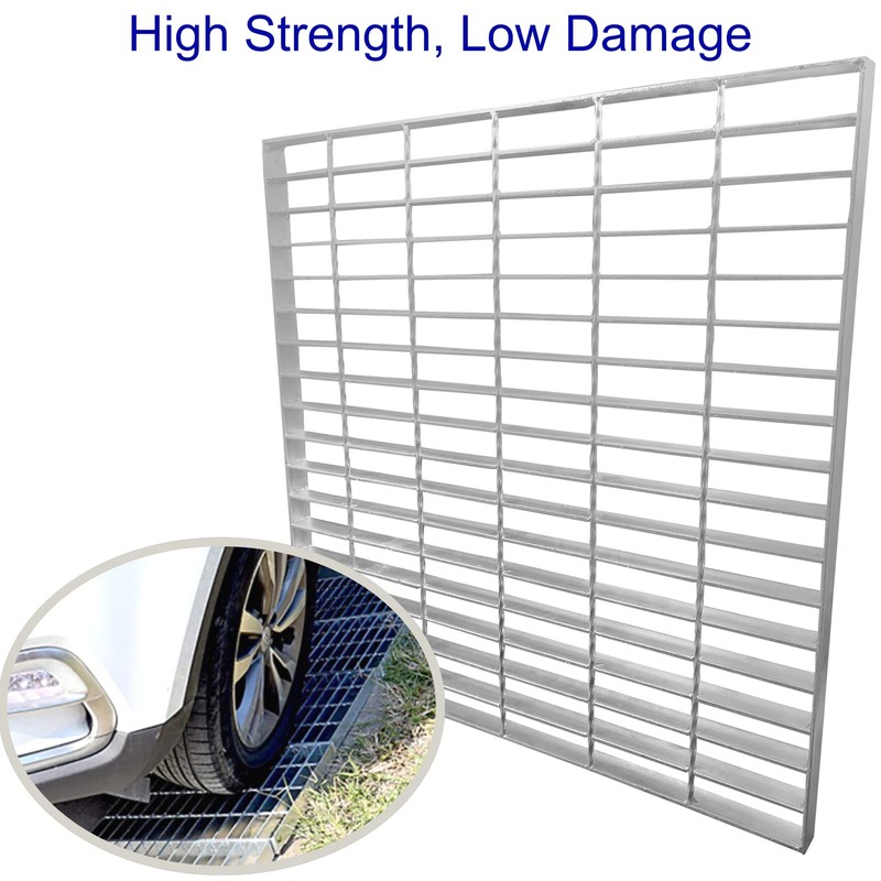 MOSINSBO Galvanized Steel Drain Grate, 24x24 Outdoor Drain Cover, B