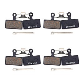 SOMMET 4 pairs Semi-Metallic Brake Pads fit for Shimano XT M785 M8000 Saint BR-M820 XTR M960 M985 M987 M988 M9000 M9020 Deore M610 M615 M6000 SLX M666 M675 M7000 RS785 RS685