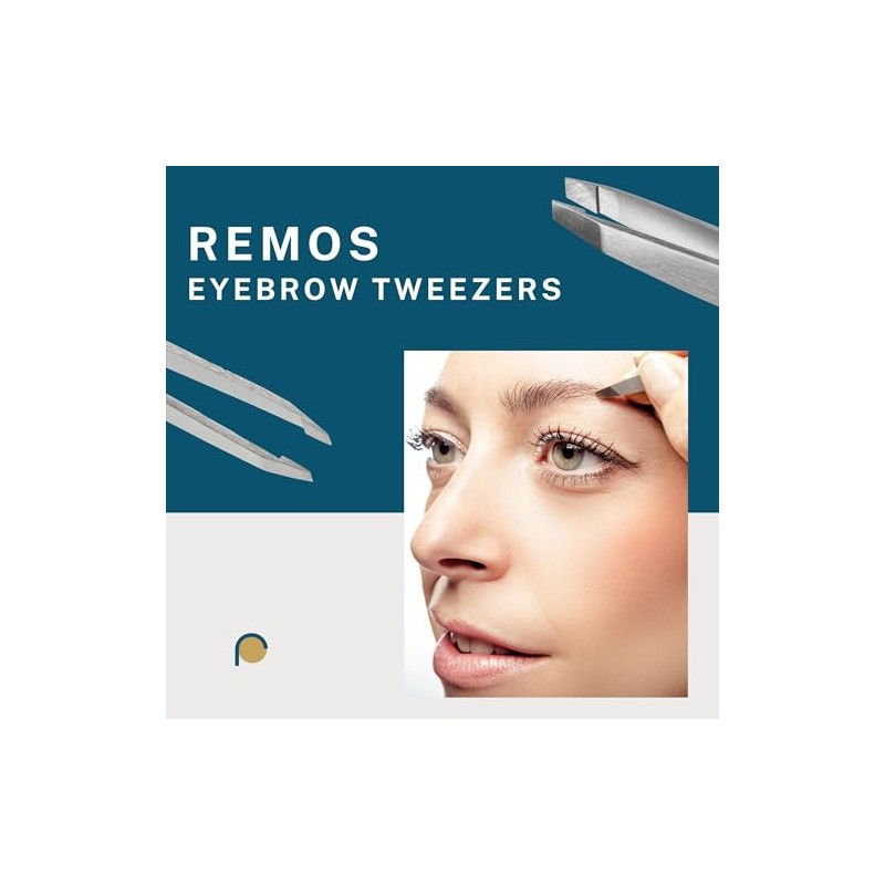 REMOS Tweezer Set 3 Pieces with Eyebrow, Splinter & Combination