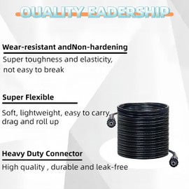 YUYEW Pressue Washer Hose 25ft x 1/4", Upgrade Super Flexible Kink Resistant Heavy Duty High Pressure Hose 4000psi, Universal Electric Power Wash Extension Replacement Hose