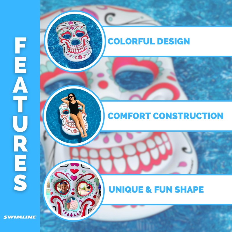 Swimline Sugar Skull Pool Float