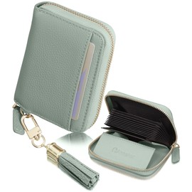 Encore Mini Wallet, Supervised by Professional Storage, High Visibility, Genuine Leather, Dull Color, Card Case, Coin Case, Magnetic Protection, Women's Wallet, Mini Wallet Case, Card Slot, Slots,