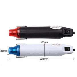 300W Electric DIY Heat Gun Hot Air Gun for Crafts Epoxy Resin Shrink Wrap Vinyl, 390°F Constant Temperature, Compact Design