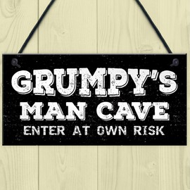 RED OCEAN Man Cave Plaque Garage Signs For Men Shed Dad Grandad Son Birthday Gift For Men