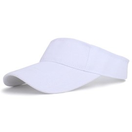 Toddlers Kids Visor-Sun-Hat Cotton Sport Golf Visor Cap Hat Adjustable fit 2-6 Years Old White