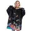 Huglanket Dragonfly Gifts for Women, Wearable Flannel Dragonfly Blanket Hoodie,