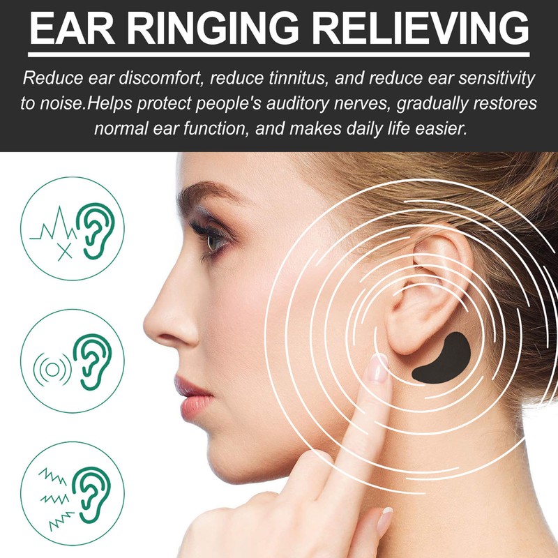 21Pcs Ear Care Patch Earwax Cleaning Portable Black Truffle Tinnitus