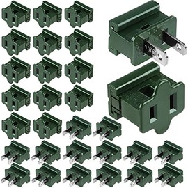 Fovths 30 Pieces Christmas Lighting Slip Plug SPT-1 Male and SPT-1 Female Vampire Plug Gilbert Plug Zip Plug Slide Plug Electrical Light End Plug for Christmas Decoration, Green