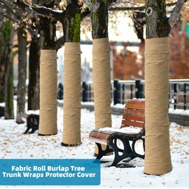 UCandy 40 INx24 Ft Natural Burlap Plant Covers, Tree Wrap Freeze Protection Fabric Burlap Blankets for Tree Protect Covering,Farmhouse Decor,Rustic Party Wedding Decor.
