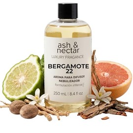 Esencia ambiental aroma Bergamote 22 para difusores profesionales y aromaterapia de alta concentración, 250 ml, aroma inspirado en diseñadores perfumistas