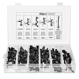 60 clips de enrutamiento de telar de alambre para coche, surtido de 6 tamaños diferentes de arnés de cableado de carrocería de coche, clips de enrutamiento contorneados, kit surtido para GM