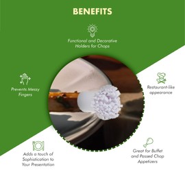 Regency Wraps Chop Frills Decorative Holders for Chops and Chicken Legs, 4 Chicken Frills and 8 Chops Frills