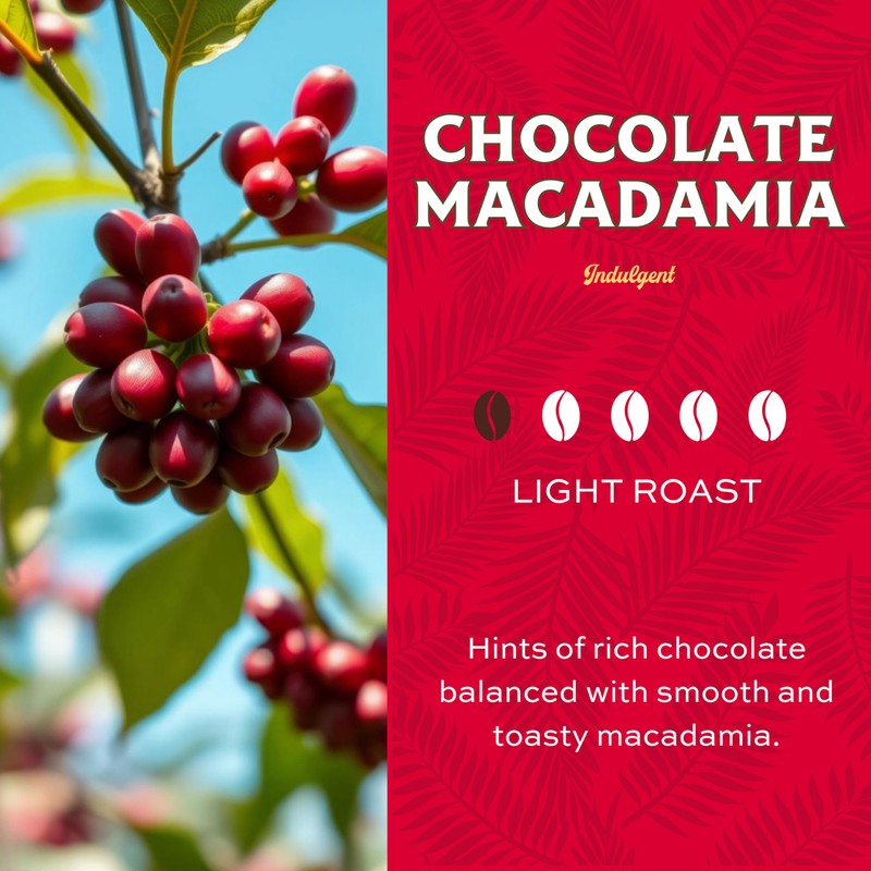 Lion Coffee Chocolate Macadamia Flavored Medium Roast Coffee Pods -